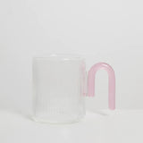 Sage & Cooper: Archer Ribbed Glass Cup - Taffy Pink