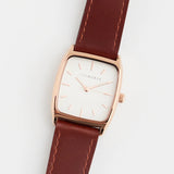 The Horse: Dress Watch - Polished Rose Gold - White Dial - Walnut