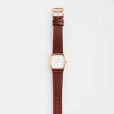 The Horse: Dress Watch - Polished Rose Gold - White Dial - Walnut