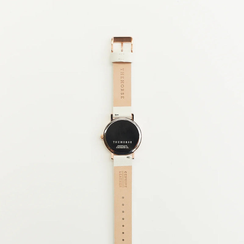 The Horse: Mini Original Watch - Rose Gold Case - White Dial - Milk