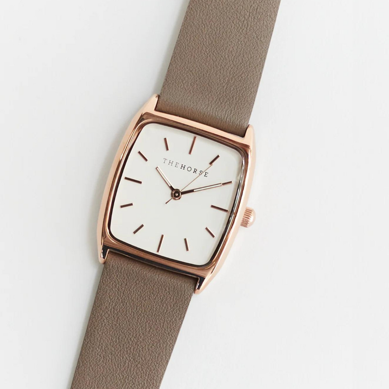 The Horse: Dress Watch - Rose Gold - Grey