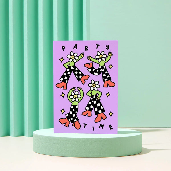 Rumble Cards: Party Time - Birthday Card - Fun - Disco - Greeting Card