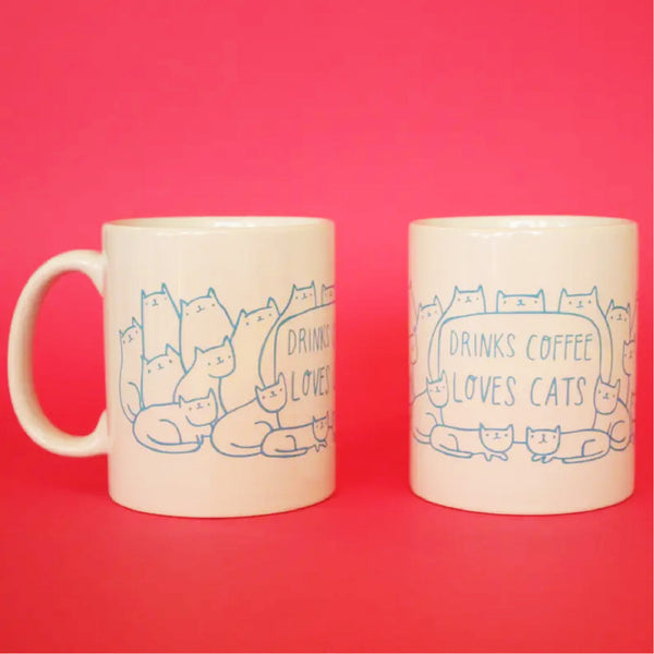 Able & Game: Mug - Drinks Coffee Loves Cats