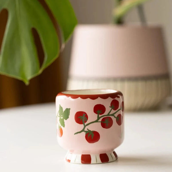 Paddywax: A Dopo Tomato Vine Ceramic Candle - Heirloom Tomato