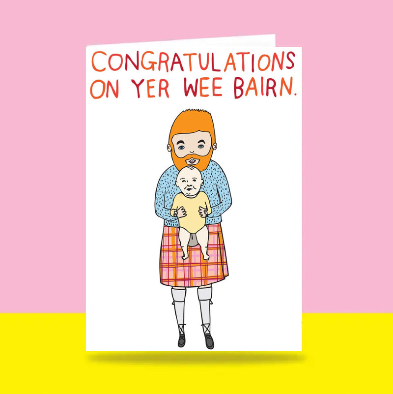 Able & Game: Greeting Card - Congratulations On Yer Wee Bairn