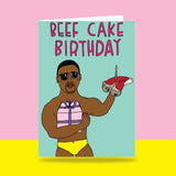 Able & Game: Birthday Card - Beef Cake Birthday