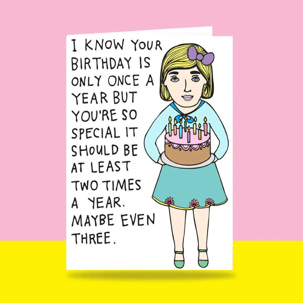 Able & Game: Birthday Card - I Know Your Birthday Is Only Once A Year