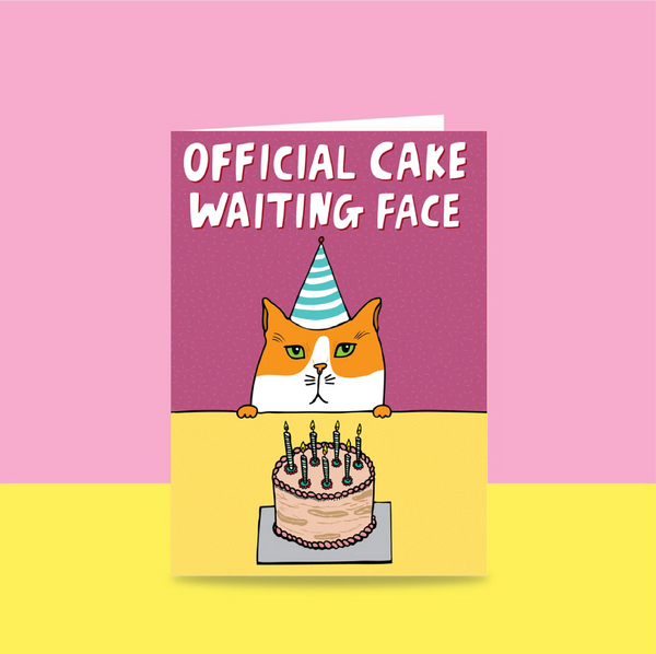 Able & Game: Greeting Card - Official Cake Waiting Face