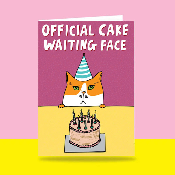 Able & Game: Greeting Card - Official Cake Waiting Face