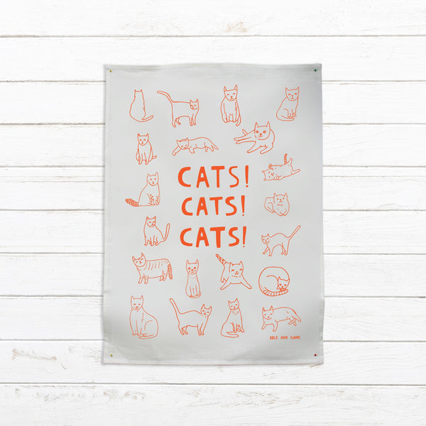 Able & Game: Tea Towel - Cats! Cats! Cats!