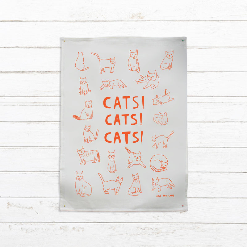 Able & Game: Tea Towel - Cats! Cats! Cats!