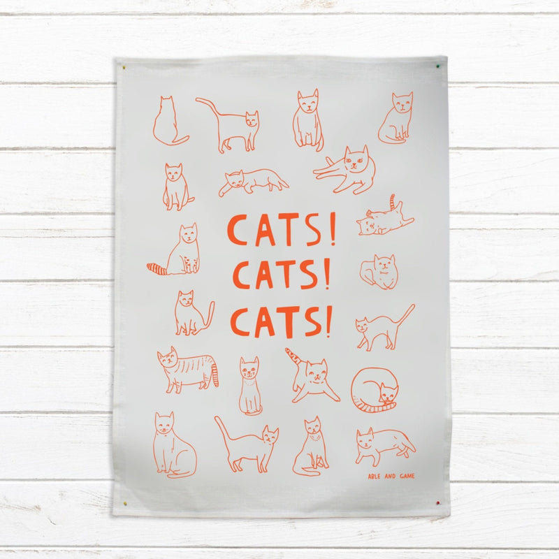 Able & Game: Tea Towel - Cats! Cats! Cats!