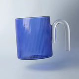 Sage & Cooper: Archer Ribbed Glass Cup - Blue