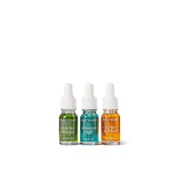 Bopo Women: Mini Face Oil Sampler Trio