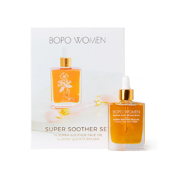 Bopo Women: Gift Set - Super Soother & Quartz Facial Roller Duo