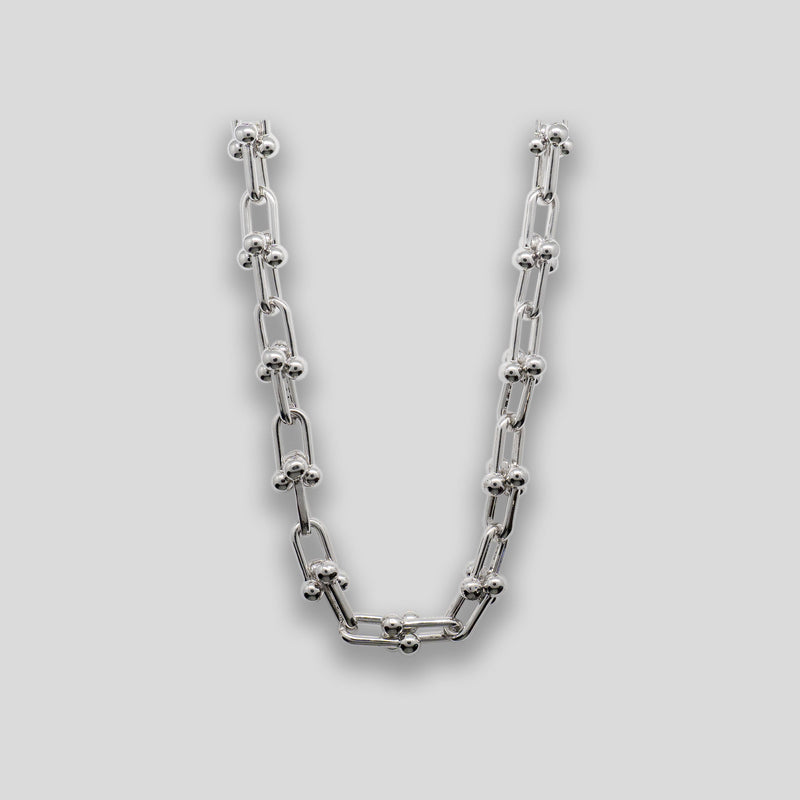 Coo Coo: Coo Coo: Ball & Chain Necklace - Silver