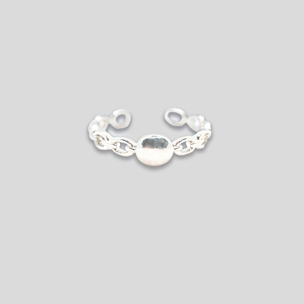 Coo Coo: Coo Coo: Ball & Chain Ring - Silver