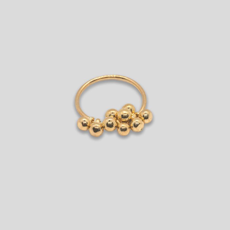 Coo Coo: Coo Coo: Ball Cluster Ring - Gold