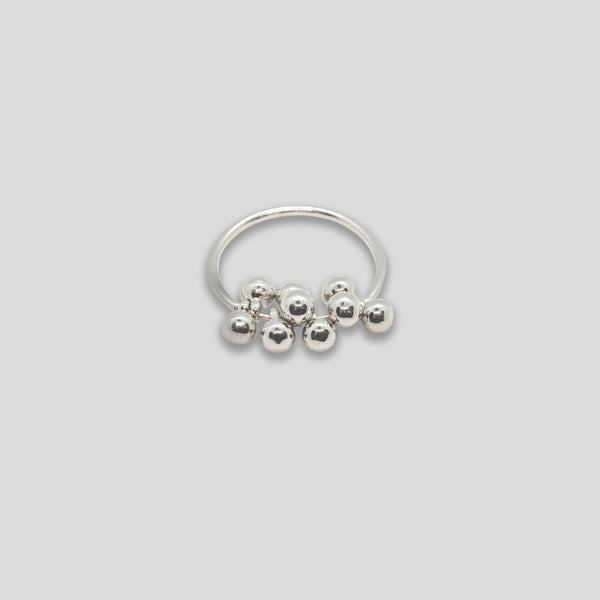 Coo Coo: Coo Coo: Ball Cluster Ring - Silver