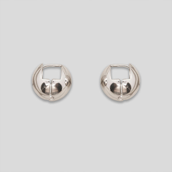 Coo Coo: Ball Hug Earrings - Silver