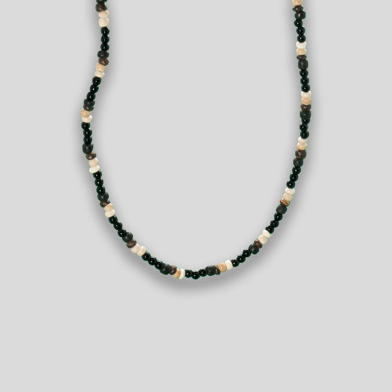 Coo Coo: Bead & Wood Necklace - Black