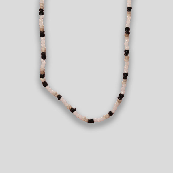 Coo Coo: Bead & Wood Necklace - White