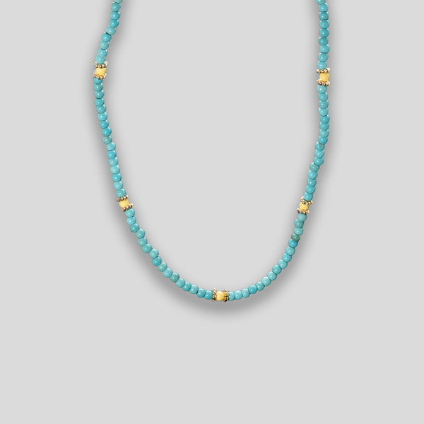 Coo Coo: Coo Coo: Beaded Segment Necklace - Blue