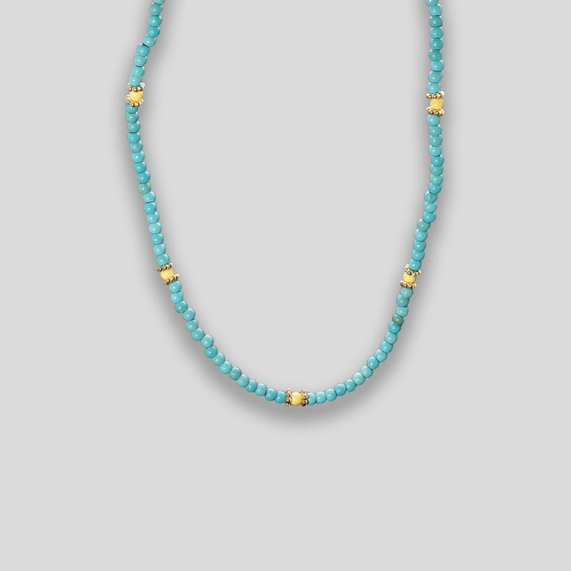 Coo Coo: Coo Coo: Beaded Segment Necklace - Blue