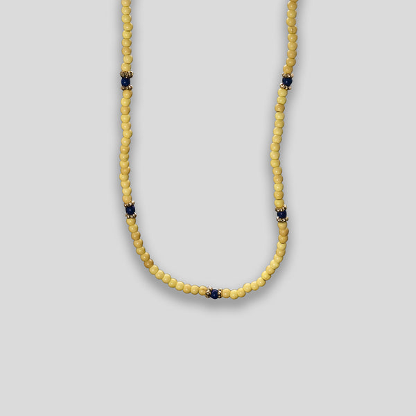 Coo Coo: Beaded Segment Necklace - Yellow