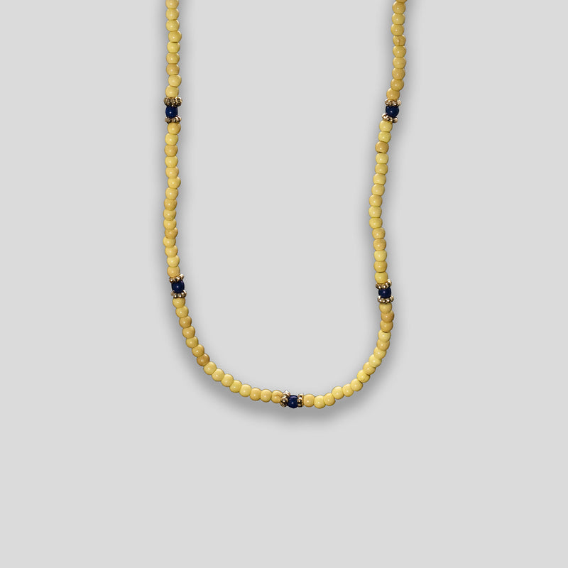 Coo Coo: Coo Coo: Beaded Segment Necklace - Yellow