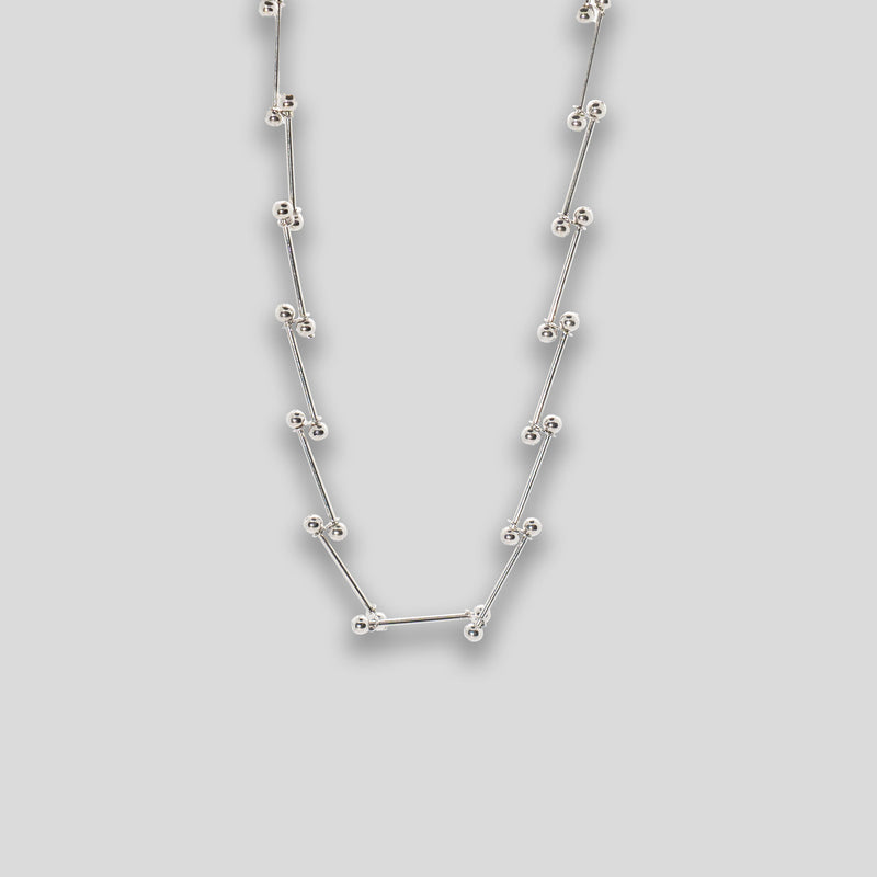 Coo Coo: Coo Coo: Bone Chain Necklace - Silver