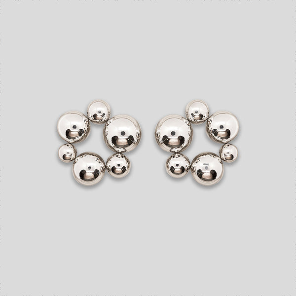 Coo Coo: Bubble Ring Studs - Silver