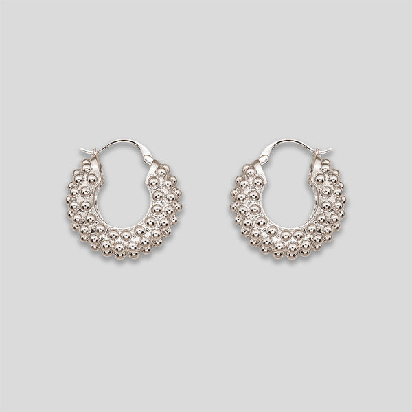 Coo Coo: Coo Coo: Bubbled Hoops - Silver