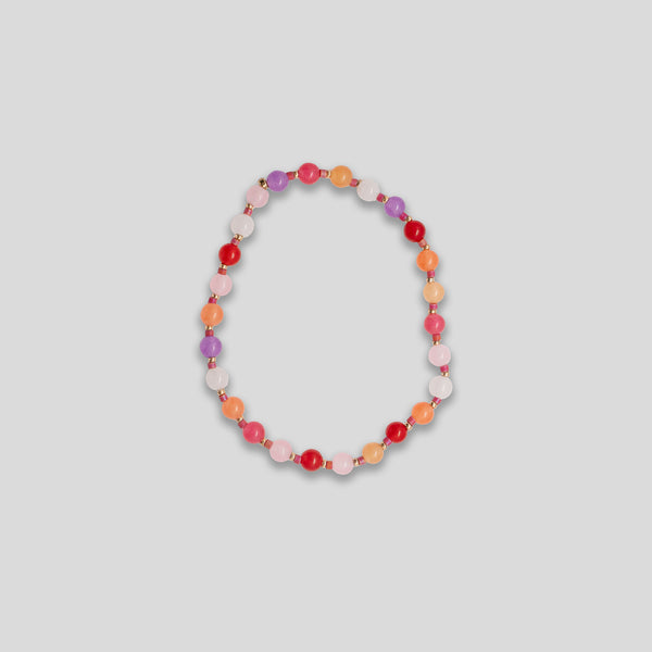 Coo Coo: Coo Coo: Bubblegum Beaded Bracelet - Red/Pink