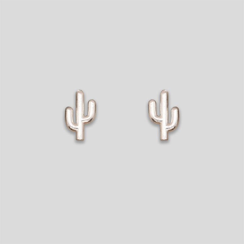 Coo Coo: Coo Coo: Cactus Studs - Silver