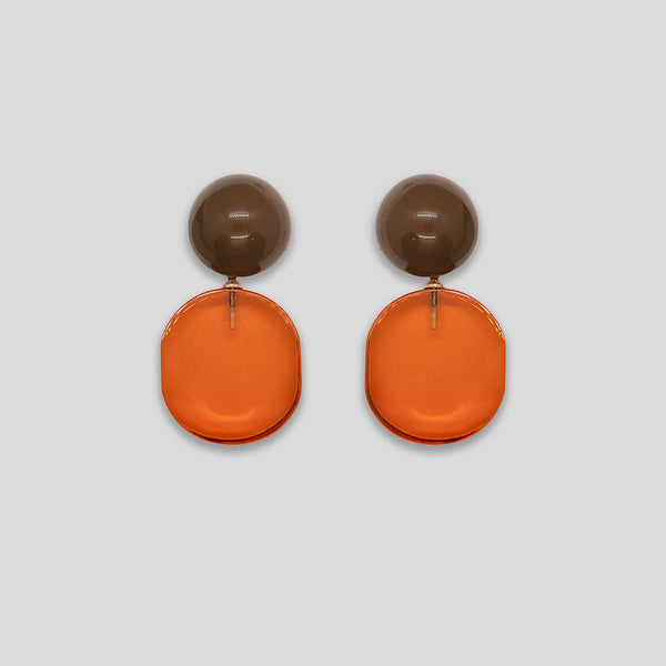 Coo Coo: Coo Coo: Candy Drop Resin Earrings - Toffee