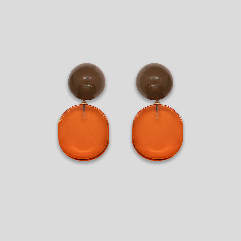 Coo Coo: Coo Coo: Candy Drop Resin Earrings - Toffee