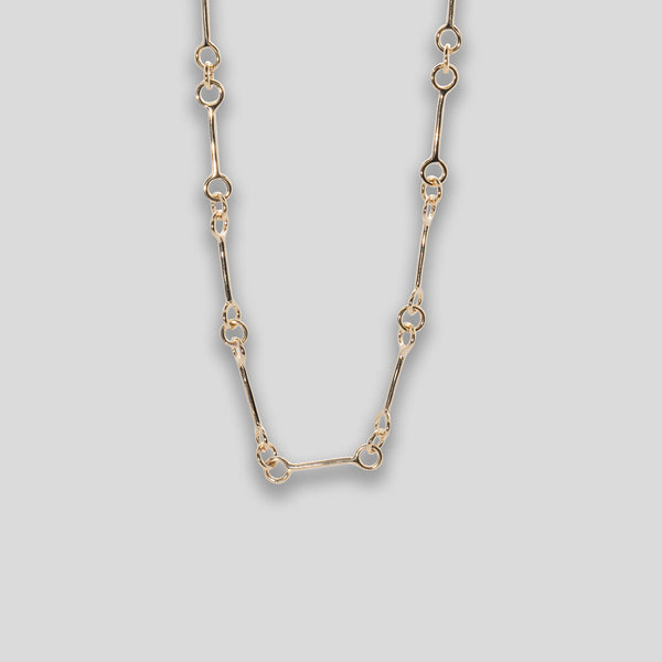 Coo Coo: Coo Coo: Circle Stick Chain Necklace - Gold