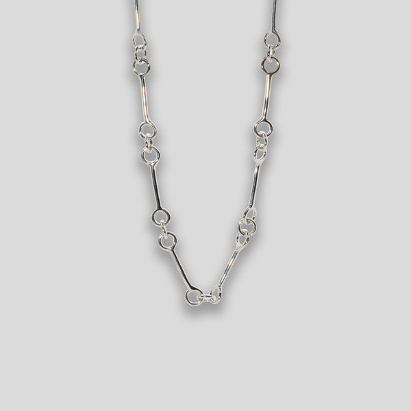 Coo Coo: Coo Coo: Circle Stick Chain Necklace - Silver