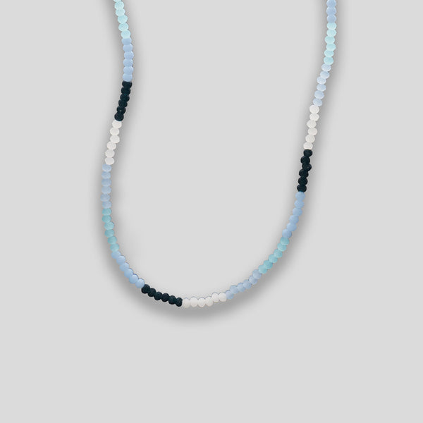 Coo Coo: Colour Block Beaded Necklace - Blue