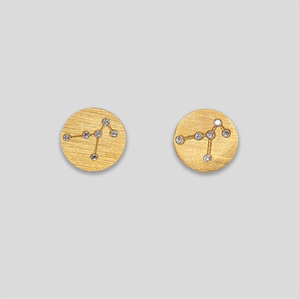 Coo Coo: Constellation Disc Studs - Gold