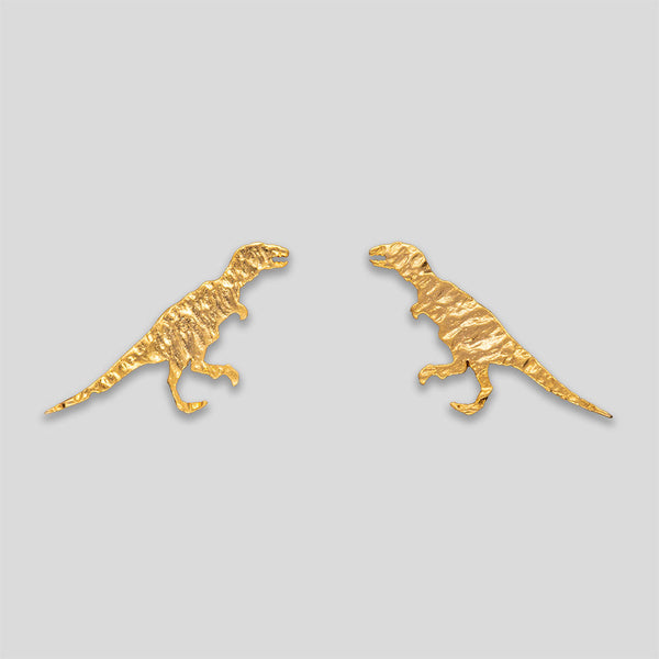 Coo Coo: Coo Coo: Crushed T-Rex Studs - Gold