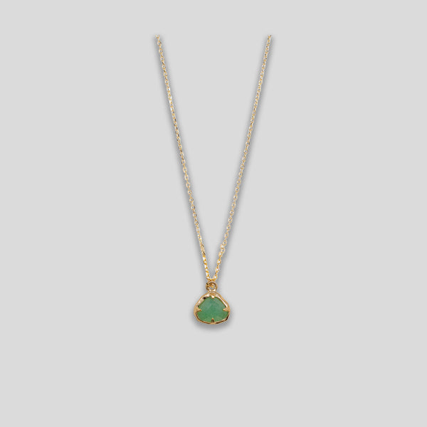 Coo Coo: Coo Coo: Droplet Necklace - Gold/Mint