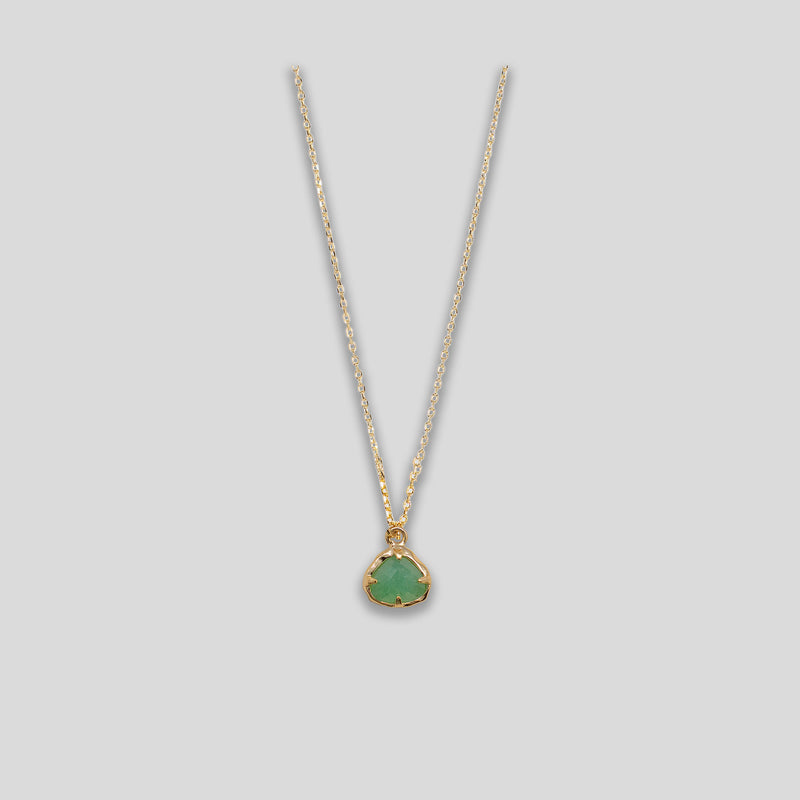 Coo Coo: Coo Coo: Droplet Necklace - Gold/Mint