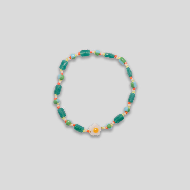 Coo Coo: Coo Coo: Eggflower Beaded Bracelet - Green