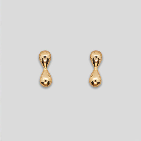 Coo Coo: Coo Coo: Eternity Teardrop Studs - Gold