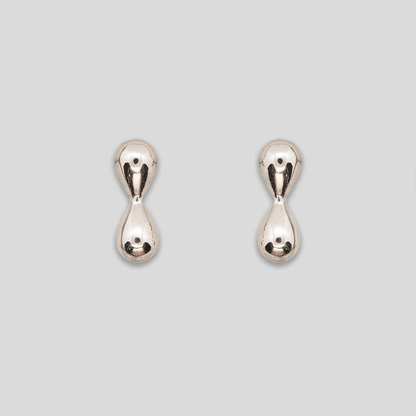 Coo Coo: Coo Coo: Eternity Teardrop Studs - Silver