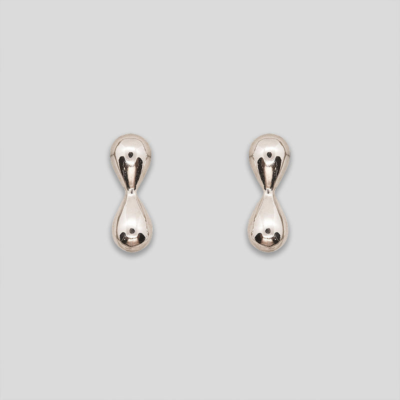 Coo Coo: Coo Coo: Eternity Teardrop Studs - Silver