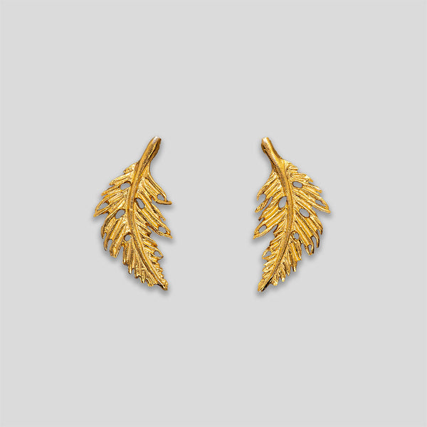 Coo Coo: Coo Coo: Feather Studs - Gold