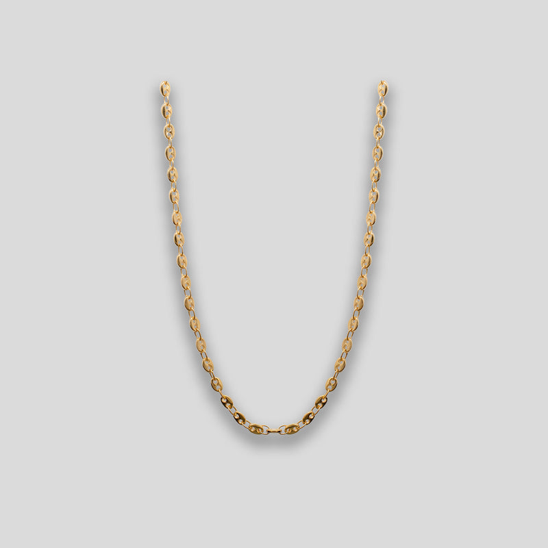 Coo Coo: Coo Coo: Fine Button Chain Necklace - Gold